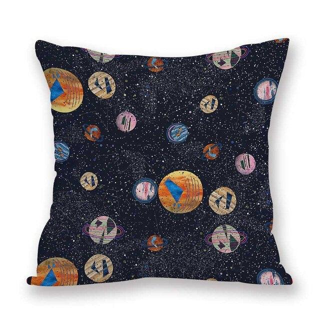 2021 New Space Home Pillow Universe Sun Planet Pillows Decorative Throw Pillow Cover Universe Outer Space Planets Star Pillow Case Pillow Cushion Covers Decorative Pillow Spaceship Cover