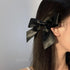 2pcs Black White Ribbon Hair Bows Clips Vintage Bowknot Side Hairpin Cute Girls Barrettes Headdress Hair Accessories for Women