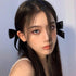 2pcs Black White Ribbon Hair Bows Clips Vintage Bowknot Side Hairpin Cute Girls Barrettes Headdress Hair Accessories for Women