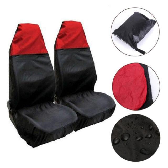 2PCS Car Front Seat Protector Cover Heavy Duty Waterproof Car Seat Covers for Front Seats Universal Waterproof Auto Seat Covers Car Seat Cover Breathable Cushion Protector  Car Seat Protectors Easy to Install Universal Fit Interior Accessories