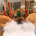 2pcs Cute Deer Ear Hairpins Christmas Hair Clips For Girls Cartoon Antlers Barrettes Lovely Pompom Hairgrips Fashion Hair Accessories For Women
