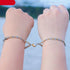 2pcs / set Magnet Attraction Chain Bracelet For Couples Stainless Steel Mixed Color Best Friends Chain Bracelet Magnetic Bracelets For Men Women Promise Attraction Link Luxury Jewelry For Boyfriend Girlfriend