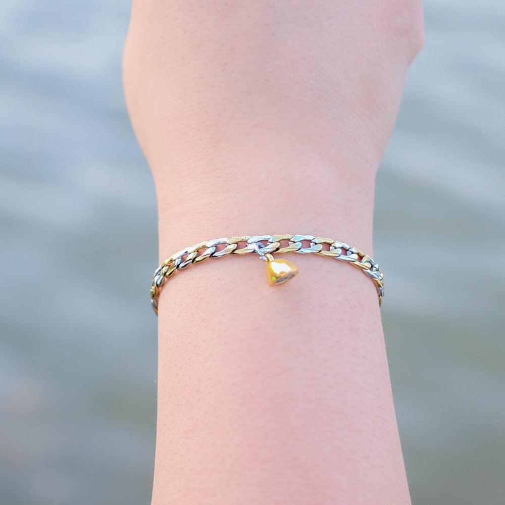 2pcs / set Magnet Attraction Chain Bracelet For Couples Stainless Steel Mixed Color Best Friends Chain Bracelet Magnetic Bracelets For Men Women Promise Attraction Link Luxury Jewelry For Boyfriend Girlfriend