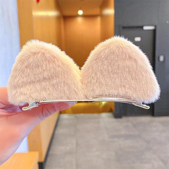 2pcs/set Christmas Hair Clips For Girls Cute Deer Ear Hairpins Hairgrips Kids Christmas Antler Hairpin Barrette Fashion Hair Accessories For Women