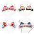 2pcs/Set Cute Hair Clips For Girls Glitter Rainbow Felt Fabric Flowers Hairpins Cat Ears Bunny Barrettes Kids Hair Accessories for Halloween Parties Cosplay for Girls