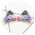 2pcs/Set Cute Hair Clips For Girls Glitter Rainbow Felt Fabric Flowers Hairpins Cat Ears Bunny Barrettes Kids Hair Accessories for Halloween Parties Cosplay for Girls
