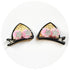 2pcs/Set Cute Hair Clips For Girls Glitter Rainbow Felt Fabric Flowers Hairpins Cat Ears Bunny Barrettes Kids Hair Accessories for Halloween Parties Cosplay for Girls