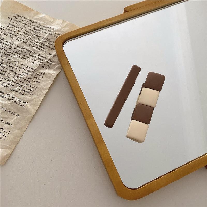 2pcs/Set Fashion Hair Clips Hairpin Geometric Korean Hairgrip Oval Square Hair Barrette Women Headband Gorgeous Hair Accessories For Women