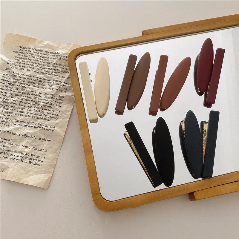 2pcs/Set Fashion Hair Clips Hairpin Geometric Korean Hairgrip Oval Square Hair Barrette Women Headband Gorgeous Hair Accessories For Women