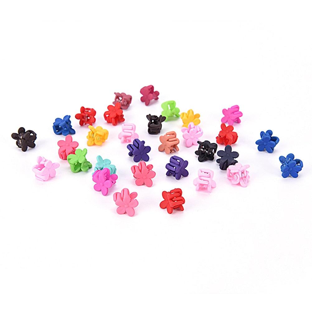 30 Pcs/lot Children 4 Claws Plastic Hair Clips Mini Flowers Gripper Clamp Hair Accessories Hairpins Gorgeous Hair Accessories For Women