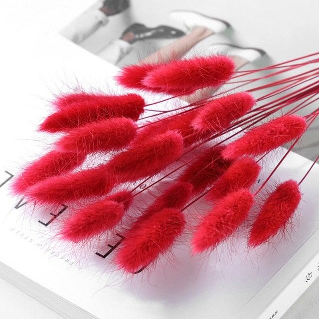 30pcs Natural Dried Pampas Grass Bouquet Pampas Grass Reeds Flowers Bulrush Bouquets Durable For for Vase Artificial Grass Room Décor Wedding Decorations