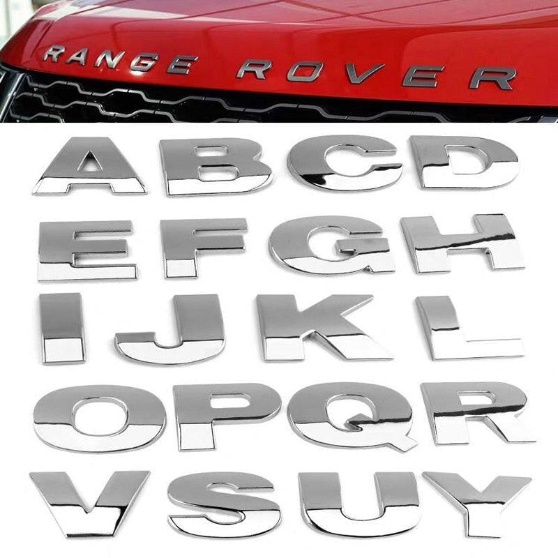 3D Car Stickers Metal Alphabet Car Letters Numbers Decal Sticker, Metal Emblem Decal Logo Trim Badge Silver Black Badge Chrome Letters Numbers Logo Car Stickers Automobiles Plastic Car Letters Number Sticker 3D Emblem Accessories Stickers - ALLURELATION - - Stevvex.com