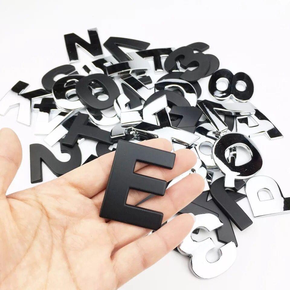 3D Car Stickers Metal Alphabet Car Letters Numbers Decal Sticker, Metal Emblem Decal Logo Trim Badge Silver Black Badge Chrome Letters Numbers Logo Car Stickers Automobiles Plastic Car Letters Number Sticker 3D Emblem Accessories Stickers - ALLURELATION - - Stevvex.com