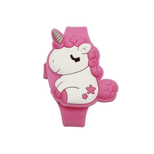 3D Childrens Watch Cute Unicorn LED Electronic Kids Watches Boys Girls Silicone Toy Wristwatches Learning Time 3D Cute Toddler Shape Clamshell Design Kids Digital Led Watch For Kids Birthday Presents Gifts