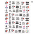 3D Nail Sticker Russian English Letter Sticker For Nails Foil Love Heart Design Accessories Fashion Manicures Sticker Decoration  Nail Art Stickers Water Transfer Nail Decals Full Wraps Gradient Acrylic Nail Kits for Women Manicure Decoration