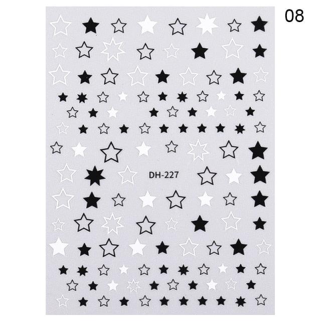 3D Nail Sticker Russian English Letter Sticker For Nails Foil Love Heart Design Accessories Fashion Manicures Sticker Decoration  Nail Art Stickers Water Transfer Nail Decals Full Wraps Gradient Acrylic Nail Kits for Women Manicure Decoration