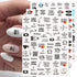 3D Nail Sticker Russian English Letter Sticker For Nails Foil Love Heart Design Accessories Fashion Manicures Sticker Decoration  Nail Art Stickers Water Transfer Nail Decals Full Wraps Gradient Acrylic Nail Kits for Women Manicure Decoration