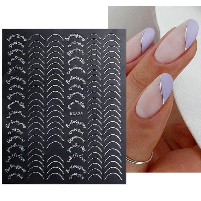3D Nail Stickers Decals Ink Watermark Spring Summer Black Lines Flower Leaf Tree For Manicures Nail Art Decoration Nail Art Stickers Decor Tip Transfer Nail Decals Sticker For Pretty Girl Self-Adhesive Nail Decals Designer Nail Stickers for Acrylic