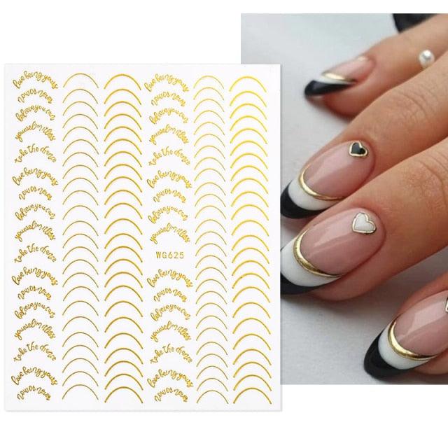 3D Nail Stickers Decals Ink Watermark Spring Summer Black Lines Flower Leaf Tree For Manicures Nail Art Decoration Nail Art Stickers Decor Tip Transfer Nail Decals Sticker For Pretty Girl Self-Adhesive Nail Decals Designer Nail Stickers for Acrylic
