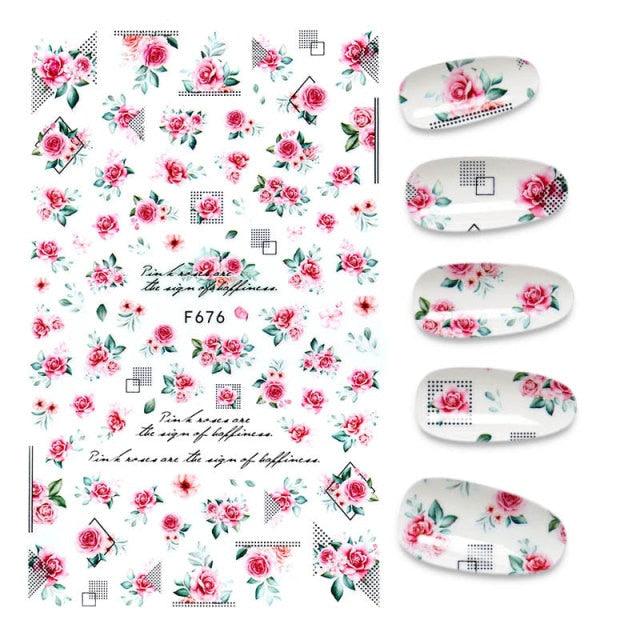 3D Nail Stickers Leaves Butterfly Panda Love Heart Design Stickers For Nails Manicure Foil Nail Art Decor  Girls Manicure Decoration Nail Art Supplies 3D Self-Adhesive Nail Decals Designer Nail Stickers for Acrylic Nails