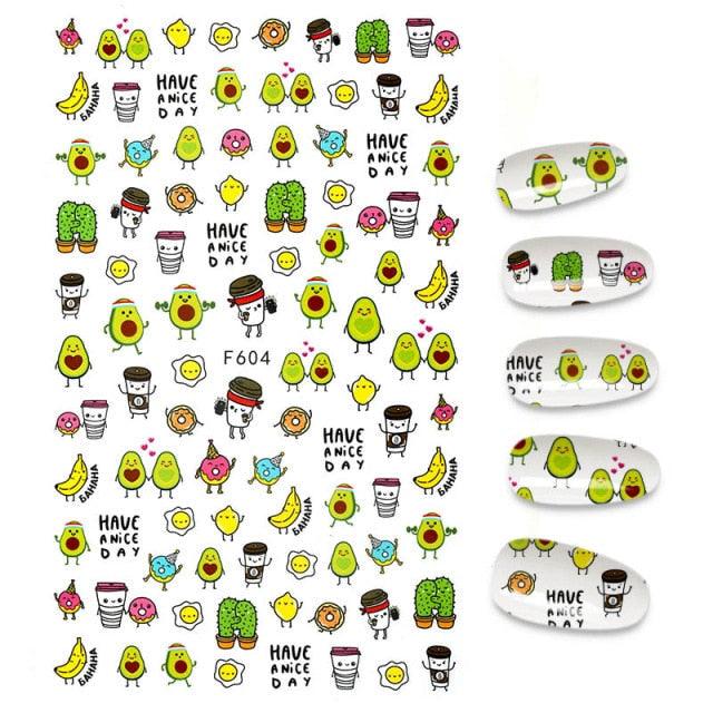 3D Nail Stickers Leaves Butterfly Panda Love Heart Design Stickers For Nails Manicure Foil Nail Art Decor  Girls Manicure Decoration Nail Art Supplies 3D Self-Adhesive Nail Decals Designer Nail Stickers for Acrylic Nails