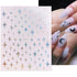 3D Nails Sticker Spring Cartoon Animals Flowers Leaves Self Adhesive Decals Sliders Nail Art Accessories Decoration Decal Self-Adhesive 3D Wave Design Decoration for Women Girls Tape Nail Art Stickers Decal Decoration