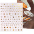 3D Nails Sticker Spring Cartoon Animals Flowers Leaves Self Adhesive Decals Sliders Nail Art Accessories Decoration Decal Self-Adhesive 3D Wave Design Decoration for Women Girls Tape Nail Art Stickers Decal Decoration