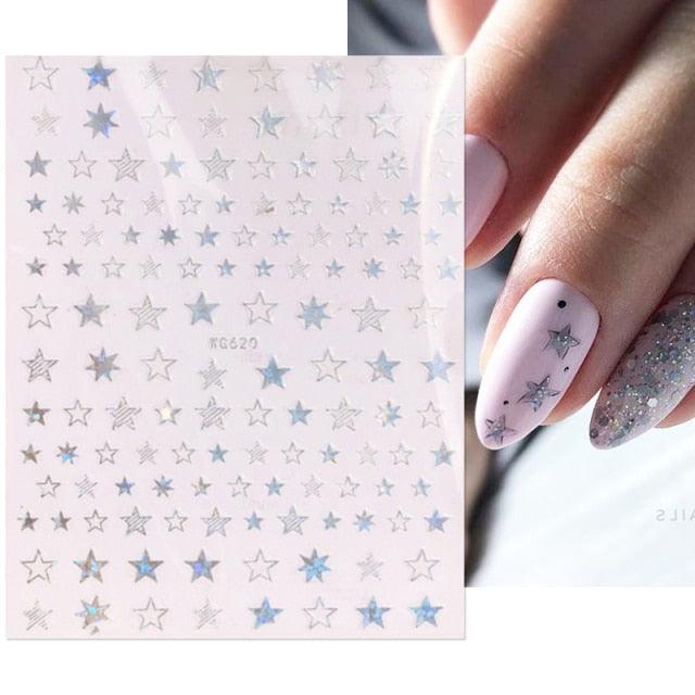 3D Nails Sticker Spring Cartoon Animals Flowers Leaves Self Adhesive Decals Sliders Nail Art Accessories Decoration Decal Self-Adhesive 3D Wave Design Decoration for Women Girls Tape Nail Art Stickers Decal Decoration
