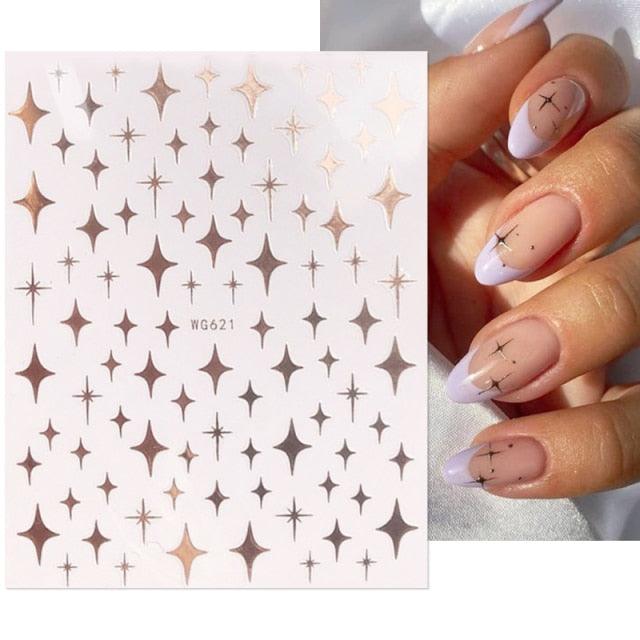 3D Nails Sticker Spring Cartoon Animals Flowers Leaves Self Adhesive Decals Sliders Nail Art Accessories Decoration Decal Self-Adhesive 3D Wave Design Decoration for Women Girls Tape Nail Art Stickers Decal Decoration