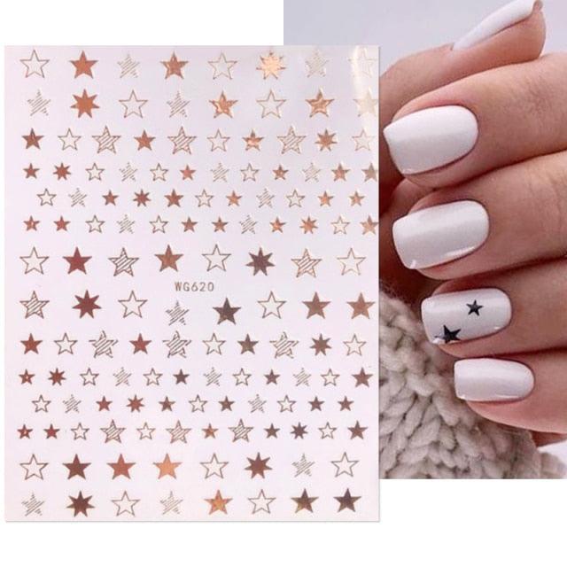 3D Nails Sticker Spring Cartoon Animals Flowers Leaves Self Adhesive Decals Sliders Nail Art Accessories Decoration Decal Self-Adhesive 3D Wave Design Decoration for Women Girls Tape Nail Art Stickers Decal Decoration