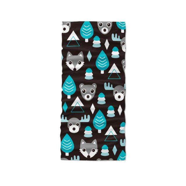 3D Printed Mini Pattern Headscarf Fashion Women Summer Neck Gaiter Cute Cartoon Animal Tubular Hijab Scarf Face Seamless Bandana  Printed Oil Painting Art Neck Scarf Women Soft Face Bandana Sunflower Night Hijab Scarf Face Mask