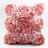 3D Roses Style Embroidered Polyester Cushion Cover Pillowcase Wedding Home Decorative Roses Floral Print Cushion Covers Throw Pillow Covers For Decorating Sofa Car Bedroom 42x42cm