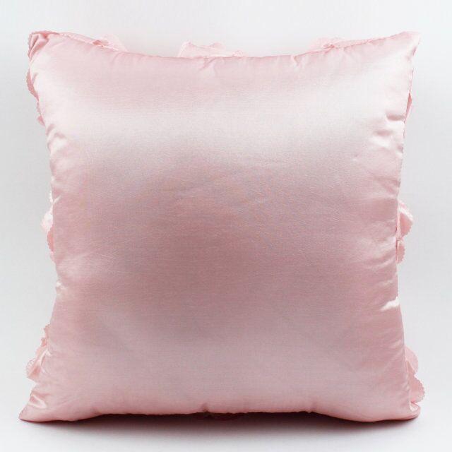 3D Roses Style Embroidered Polyester Cushion Cover Pillowcase Wedding Home Decorative Roses Floral Print Cushion Covers Throw Pillow Covers For Decorating Sofa Car Bedroom 42x42cm