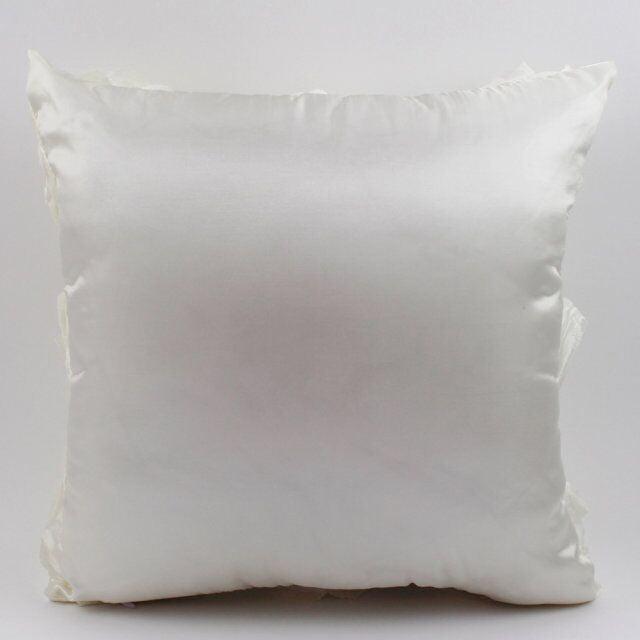 3D Roses Style Embroidered Polyester Cushion Cover Pillowcase Wedding Home Decorative Roses Floral Print Cushion Covers Throw Pillow Covers For Decorating Sofa Car Bedroom 42x42cm