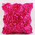 3D Roses Style Embroidered Polyester Cushion Cover Pillowcase Wedding Home Decorative Roses Floral Print Cushion Covers Throw Pillow Covers For Decorating Sofa Car Bedroom 42x42cm