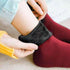 3Pairs Female Winter Warm Thicken Thermal Soft Casual Solid Color Socks Wool Cashmere Home Snow Boots Velvet Home Floor Sock For Women