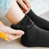 3Pairs Female Winter Warm Thicken Thermal Soft Casual Solid Color Socks Wool Cashmere Home Snow Boots Velvet Home Floor Sock For Women