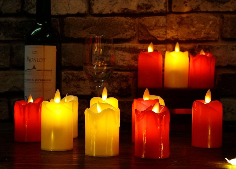 3pcs Led Flameless Candle Flameless Candles Led Candles Battery Operated Candles Plastic Simulated flame LED Birthday Candle Lights Christmas Wedding Party Home Decoration
