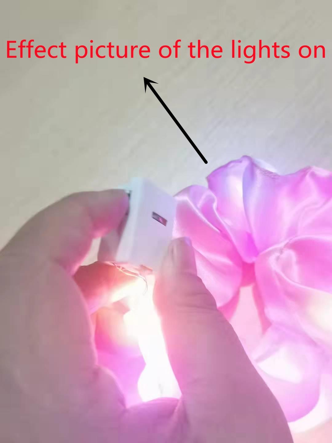 3Pcs New Arrival Girls LED Luminous Scrunchies Hairband Ponytail Holder Headwear Elastic Hair Bands Solid Color Hair Accessories Ponytail Holder Accessories for Women And Girls