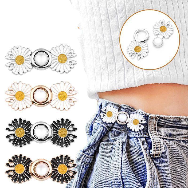 4 Sets Pant Waist Tightener Fashion Pants Clips Waist Tightener Sewing Buttons Pins for Jeans Dress Too Big Loose Adjustable  Button Pins Sewing Button Waist Tightener Clip Waist Adjuster Clips for Dresses Pants Jeans
