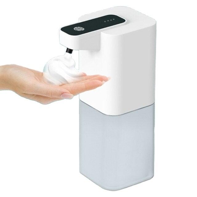 400ml Capacity Automatic Soap Dispenser Infrared Technology Hand Soap Dispenser Rechargeable Soap Dispenser Convenient Soap Dispenser Automatic Foaming Soap Dispenser Hand Free Countertop Soap Dispensers Xmas Gift Touchless Soap