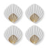 4pcs Creative Shell Shape Wall Hanging Hook Punch-free Strong Adhesive Hook Bathroom Kitchen Wall-mounted Seamless Sticky Hook  Shell Hook Non-Punching Strong Adhesive Adhesive Hook Bearing Door Behind Wall Bathroom Kitchen Key Holder
