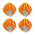 4pcs Creative Shell Shape Wall Hanging Hook Punch-free Strong Adhesive Hook Bathroom Kitchen Wall-mounted Seamless Sticky Hook  Shell Hook Non-Punching Strong Adhesive Adhesive Hook Bearing Door Behind Wall Bathroom Kitchen Key Holder