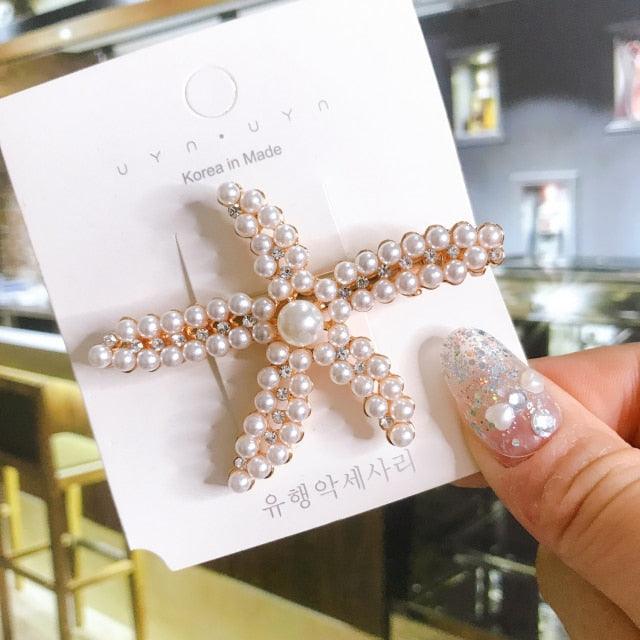 4pcs/set Women Hair Accessories Jewelry Korean Simulation Pearl Barrette Love Hearts Hair Clips For Girls Pink Hairpins Wedding Hair Accessories for Brides and Bridesmaids