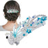 5 Colors Trendy Peacock Barrettes Crystal Flower Hairpins Headwear For Hair Women Romantic Headdress Wedding Hair Accessories for Brides and Bridesmaids