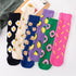 5 Pairs Women's Colorful Cotton Socks Fruits Banana Avocado Lemon Egg Cookie Donuts Food Happy Color Socks - ALLURELATION - 500, colorful socks, cotton socks, happy color socks, mens socks, Socks, socks for men, socks for women, womens cotton socks, womens socks - Stevvex.com