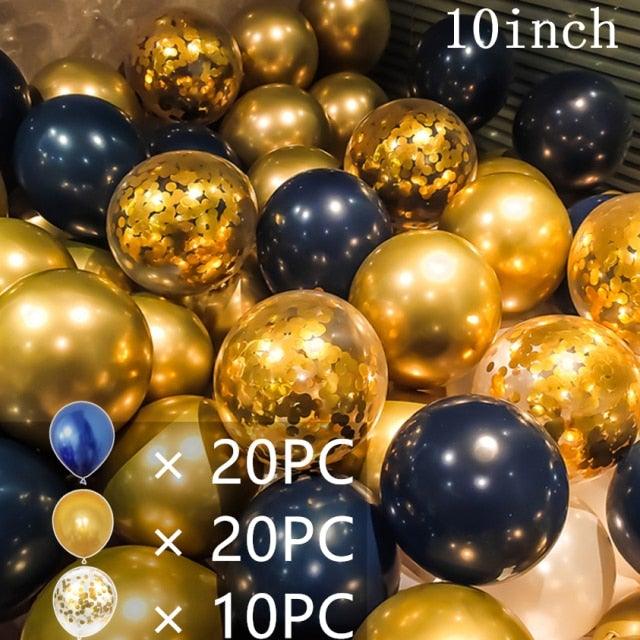 50/15pcs 10inch Gold Silver Black Metal Latex Confetti Balloons For Wedding Decorations Birthday Party Decorations Bridal Showers Baby Showers - STEVVEX Balloons - 15/50PCS, 90, attractive balloons, balloon, balloons, black pack of balloons, gold balloons, gold chrome balloons, magenda themed balloons set, perfect themed balloons, rose gold balloons, silver balloons, silver latex balloons - Stevvex.com