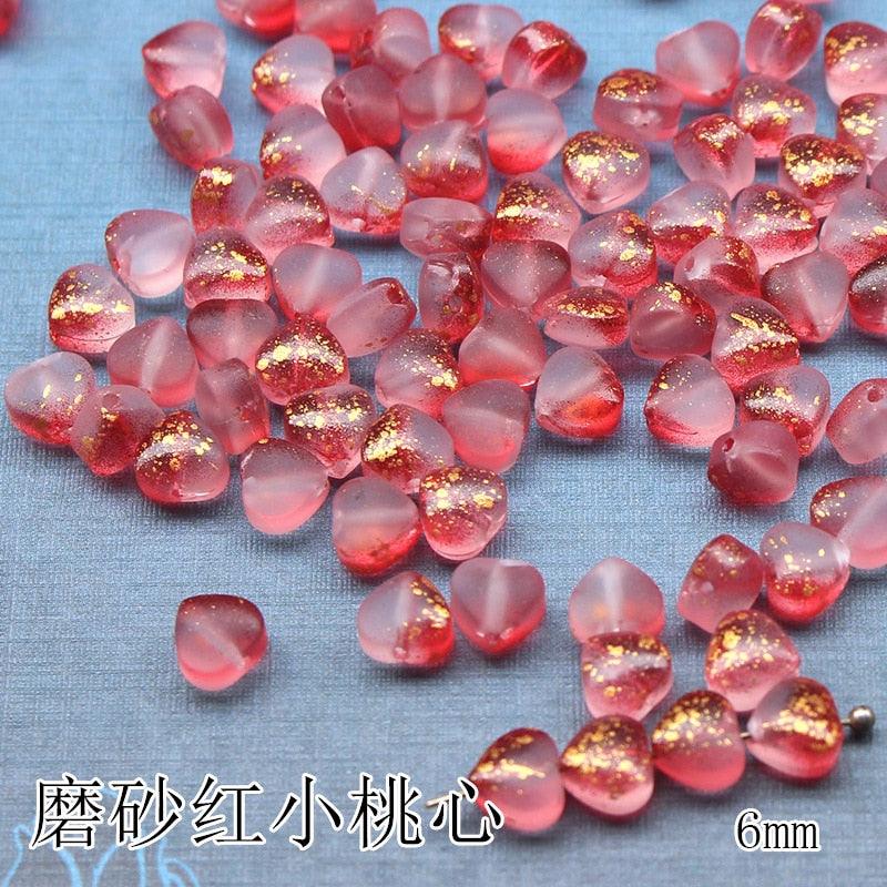50PC/lot 8mm Frosted Gradient Color Star Beads Glass Loose Spacer Beads for Jewelry Making Handmade Accessories Acrylic Beads Star Shape Beads in Beads Spacer for Jewelry Making