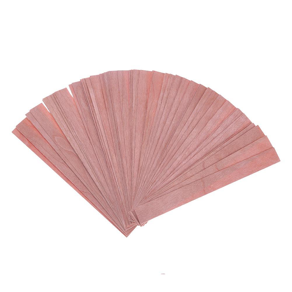 50Pcs Candle Wood Wick for Candles Smokeless Wooden Wicks for Candle Making Crackling Wood Wick for DIY Candles Soy or Palm Wax Form for Candle Making Supplies Wood Wicks