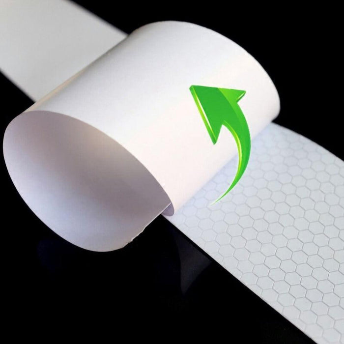 5cm*100cm Car Reflective Tape Safety Warning Car Decoration Waterproof White Silver Red Reflective Tape Sticker Reflector Protective Tape Strip Film Auto Motorcycle Sticker Reflective Tape for Trailer Car Truck Reflectors